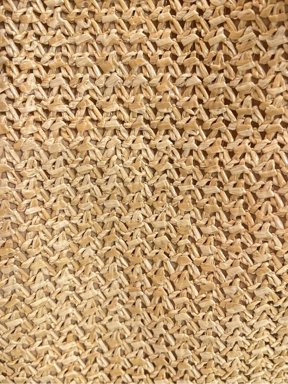 Woven Straw Tote Bag with Black Trim - Picture 8 of 11